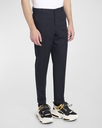 Men's Straight Leg Tailored Wool Pants