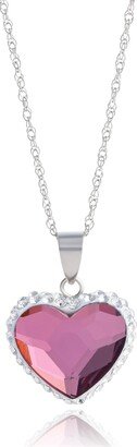 MAX + STONE Sterling Silver Elements Two Tone Heart Pendant Necklace