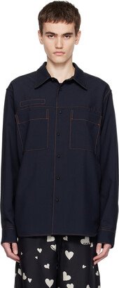 Navy Patch Shirt