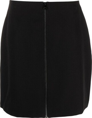 Zip-Front Midi Skirt