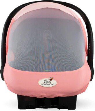 CozyBaby Combo Pack w/ Sun & Bug Cover and Lightweight Summer Cozy Cover, Pink - 0.5