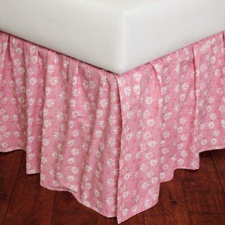 Cottage Home Angelee Pink Cotton Floral Bed Skirt