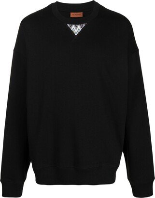 Signature-Zigzag Cotton Knit Jumper