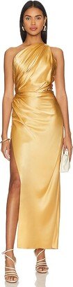 x REVOLVE Asymmetrical Draped Dress