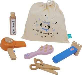Manhattan Toy Company Posh Pet Day Spa Pretend Wooden Pet Grooming Play Set, 6 Piece