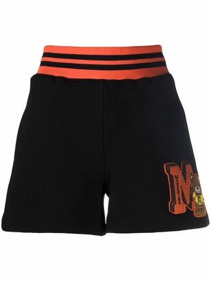 Logo-Print Cotton Shorts-AD