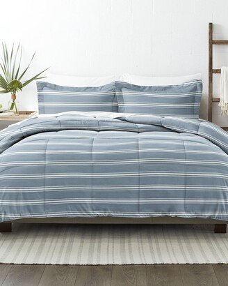 Premium Ultra Soft Soft Stripe Reversible Down-Alternative Comforter