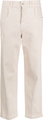 Cropped Straight-Leg Jeans-AD