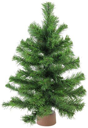 Northlight 18 Mini Pine Artificial Christmas Tree in Faux Wood Base - Unlit