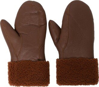 Short Lambskin Mittens