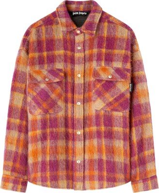 Brushed Wool Check Oveshirt