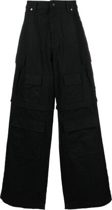 Wide-Leg Cargo Trousers-BG