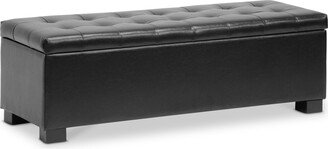 Sierra Bonded Leather Bench Storage Ottoman