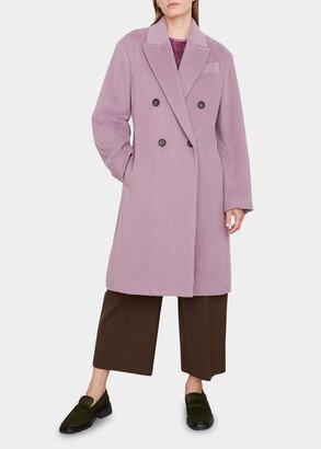 Double-Breasted Brushed Wool Coat