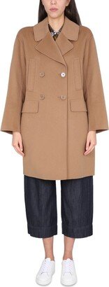 'S Max Mara Double-Breasted Long-Sleeved Coat