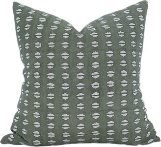 Designer Vilasa Forest Green Pillow Cover // Boutique Covers Modern Farmhouse Mudcloth Pillows