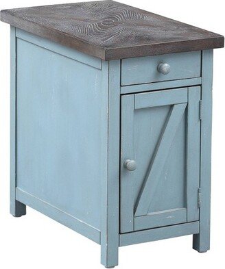 Skye Occasional 1 Drawer and 1 Door Chairside Cabinet Blue - Treasure Trove Accents