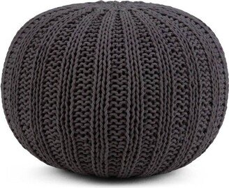 Grandville Hand Knit Round Pouf - WyndenHall