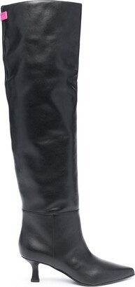 3juin Logo-Patch 65mm Leather Thigh-Boots