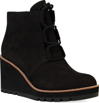 Alpine Genuine Shearling Wedge Bootie