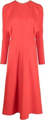 Dolman fitted-waist dress