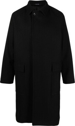 Virgin Wool-Blend Single-Breasted Coat