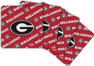 Georgia Bulldogs Four-Pack Square Repeat Coaster Set