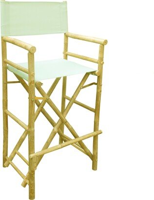 Porch & Den Merry Bamboo Folding Outdoor Director's Bar Chair