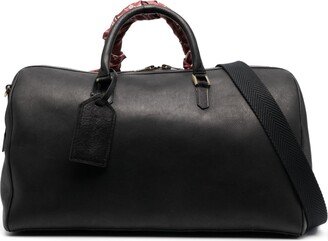 Zip-Up Leather Duffle Bag