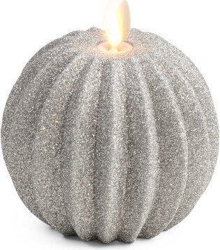 3x4 Led Moving Flame Glitter Sphere Faux Candle