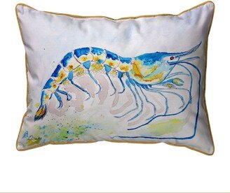 Blue Shrimp Large Pillow 16x20