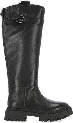 Buckle Detail Knee-High Boots