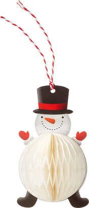 Gift Topper Snowman Expandable White Set of 6