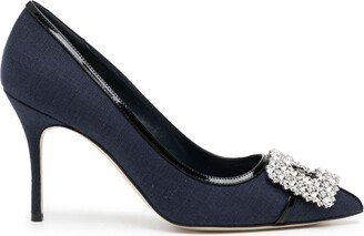 Hangisi 80mm crystal-embellished pumps