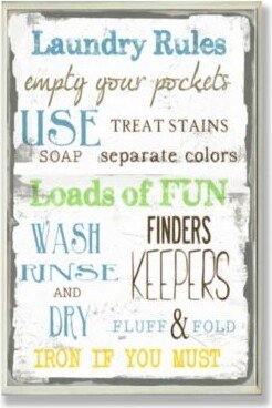 Home Decor Laundry Rules Typography Bathroom Wall Art Collection