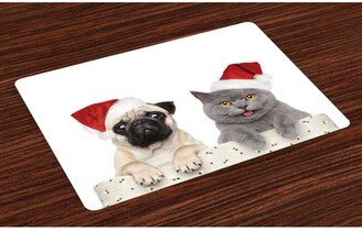 Pug Place Mats, Set of 4