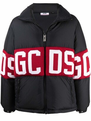 Logo-Print Puffer Jacket-AD