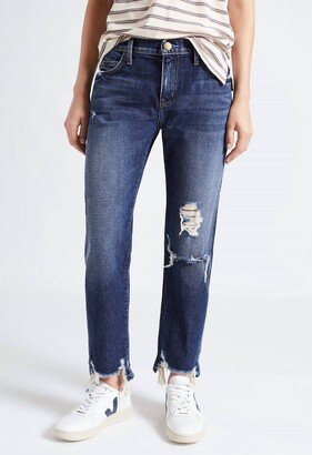 The Cropped Straight Jean In Further Destroyed Hack Hem