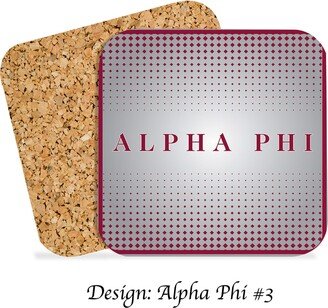 Alpha Phi Beverage Coasters Square | Set Of 4