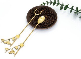 Dessert Fork | Fruit Cocktail Fork, High Tea Gift For Him & Her, Tableware, Housewarm, Brass Fork Spoon