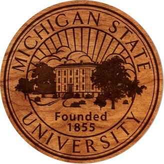 Michigan State Spartans Coaster - Crafted From Cherry Or Maple Wood University | Msu