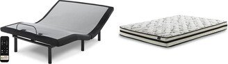 8 Inch Chime Innerspring Black/White 2-Piece Mattress Package