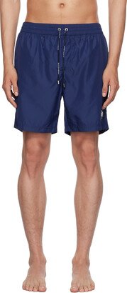 Blue Drawstring Swim Shorts