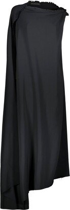 Asymmetric Draped Sleeveless Dress