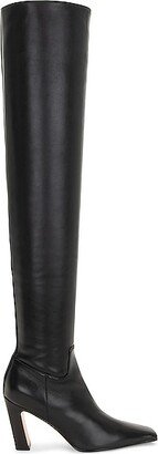 Marfa Classic Over The Knee Heel Boot in Black-AA