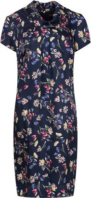 Conquista Floral Print Viscose Short Sleeve Dress