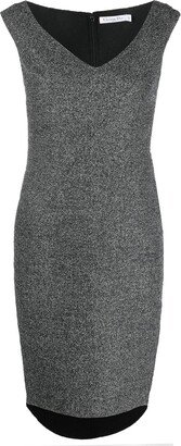 2010s Pre-Owned V-Neck Sleeveless Dress