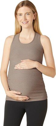 Spacedye Maternity Racerback Cami (Birch Heather) Women's Sleeveless