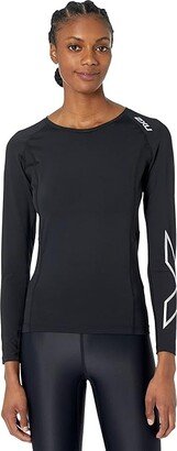 Core Compression Long Sleeve (Black/Silver) Women's Clothing