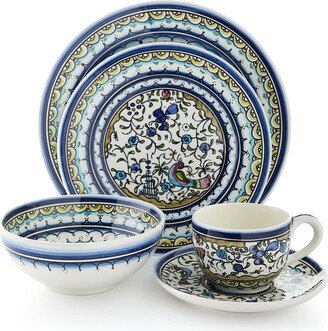 20-Piece Pavoes Blue and Green Dinnerware Set